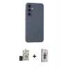 MARSİLYAN™- Galaxy S24 Kılıf Ahenk Serisi - Siyah Bilvis 3D Cam Ekran Koruyucu + Bilvis Titan Kamera Lens - SH
