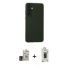 MARSİLYAN™- Galaxy S24 Kılıf Ahenk Serisi - Siyah Bilvis Hayalet Cam Ekran Koruyucu + Bilvis Titan Kamera Lens - DNMR
