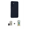 MARSİLYAN™- Galaxy S24 Kılıf Ahenk Serisi - Siyah Polymer Nano Ekran Koruyucu + Bilvis Titan Kamera Lens - DNMR