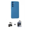 MARSİLYAN™- Galaxy S24 Kılıf Ahenk Serisi - Siyah Vanessa Magic Cam + PVD Metal Kamera Lens - DNMR