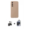 MARSİLYAN™- Galaxy S24 Kılıf Ahenk Serisi - Siyah Vanessa Magic Cam + PVD Metal Kamera Lens - DNMR
