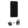 MARSİLYAN™- Galaxy S24 Kılıf Ahenk Serisi - Siyah Vanessa Magic Cam + Kamera Lens Koruma Cam - SF