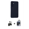 MARSİLYAN™- Galaxy S24 Kılıf Ahenk Serisi - Siyah Vanessa Magic Cam + PVD Metal Kamera Lens - SH