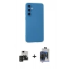 MARSİLYAN™- Galaxy S24 Kılıf Ahenk Serisi - Siyah Vanessa Magic Cam + PVD Metal Kamera Lens - SH