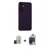 MARSİLYAN™- Galaxy S24 Kılıf Ahenk Serisi - Siyah Vanessa Magic Cam + Bilvis Titan Kamera Lens - TMGI
