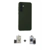 MARSİLYAN™- Galaxy S24 Kılıf Ahenk Serisi - Siyah Vanessa Magic Hayalet Cam + Bilvis Titan Kamera Lens - GD