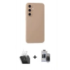 MARSİLYAN™- Galaxy S24 Kılıf Ahenk Serisi - Siyah Vanessa Magic Hayalet Cam + Şeffaf Kamera Lens Koruma Cam