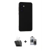MARSİLYAN™- Galaxy S24 Kılıf Ahenk Serisi - Siyah Vanessa Magic Hayalet Cam + Şeffaf Kamera Lens Koruma Cam