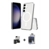 MARSİLYAN™- Galaxy S24 Kılıf Ahenk Yansıma Prime - Siyah Vanessa Magic Cam + PVD Metal Kamera Lens - DNMR