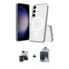 MARSİLYAN™- Galaxy S24 Kılıf Ahenk Yansıma Prime - Siyah Vanessa Magic Cam + PVD Metal Kamera Lens - TNGI