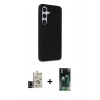 MARSİLYAN™- Galaxy S24 Kılıf Akış Asil Koleksiyonu - Şeffaf 360 Full Body Arka Koruyucu + Bilvis Titan Kamera Lens - SH