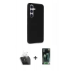 MARSİLYAN™- Galaxy S24 Kılıf Akış Asil Koleksiyonu - Şeffaf 360 Full Body Arka Koruyucu + Kamera Lens Koruma Cam - SF