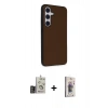 MARSİLYAN™- Galaxy S24 Kılıf Akış Asil Koleksiyonu - Siyah Bilvis 3D Cam Ekran Koruyucu + Bilvis Titan Kamera Lens - GD