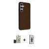 MARSİLYAN™- Galaxy S24 Kılıf Akış Asil Koleksiyonu - Siyah Bilvis 3D Cam Ekran Koruyucu + Bilvis Titan Kamera Lens - SH