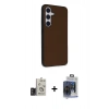 MARSİLYAN™- Galaxy S24 Kılıf Akış Asil Koleksiyonu - Siyah Vanessa Magic Cam + Bilvis Titan Kamera Lens - TMGI