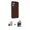 MARSİLYAN™- Galaxy S24 Kılıf Akış Asil Koleksiyonu - Siyah Vanessa Magic Cam + Bilvis Titan Kamera Lens - GD