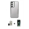 MARSİLYAN™- Galaxy S24 Kılıf Akış Çizgi Koleksiyonu - Şeffaf 360 Full Body Arka Koruyucu + Bilvis Titan Kamera Lens - SH