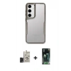 MARSİLYAN™- Galaxy S24 Kılıf Akış Çizgi Koleksiyonu - Şeffaf 360 Full Body Arka Koruyucu + Bilvis Titan Kamera Lens - SH