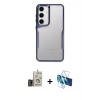 MARSİLYAN™- Galaxy S24 Kılıf Akış Çizgi Koleksiyonu - Siyah 3D Antistatik Seramik Nano Ekran Koruyucu + Bilvis Titan Kamera Lens - GD