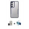 MARSİLYAN™- Galaxy S24 Kılıf Akış Çizgi Koleksiyonu - Siyah 3D Antistatik Seramik Nano Ekran Koruyucu + Bilvis Titan Kamera Lens - TMGI