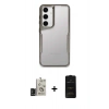 MARSİLYAN™- Galaxy S24 Kılıf Akış Çizgi Koleksiyonu - Siyah 6D Antistatik Mat Seramik Hayalet Nano Ekran Koruyucu + Bilvis Titan Kamera Lens - SH
