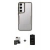 MARSİLYAN™- Galaxy S24 Kılıf Akış Çizgi Koleksiyonu - Siyah 6D Antistatik Mat Seramik Hayalet Nano Ekran Koruyucu + PVD Metal Kamera Lens - TNGI