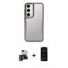 MARSİLYAN™- Galaxy S24 Kılıf Akış Çizgi Koleksiyonu - Siyah 6D Antistatik Mat Seramik Hayalet Nano Ekran Koruyucu + PVD Metal Kamera Lens - GD