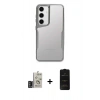 MARSİLYAN™- Galaxy S24 Kılıf Akış Çizgi Koleksiyonu - Siyah 6D Antistatik Mat Seramik Hayalet Nano Ekran Koruyucu + Bilvis Titan Kamera Lens - DNMR
