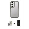 MARSİLYAN™- Galaxy S24 Kılıf Akış Çizgi Koleksiyonu - Siyah 6D Antistatik Mat Seramik Hayalet Nano Ekran Koruyucu + Bilvis Titan Kamera Lens - DNMR