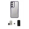 MARSİLYAN™- Galaxy S24 Kılıf Akış Çizgi Koleksiyonu - Siyah 6D Antistatik Mat Seramik Hayalet Nano Ekran Koruyucu + Bilvis Titan Kamera Lens - GD