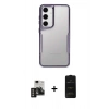 MARSİLYAN™- Galaxy S24 Kılıf Akış Çizgi Koleksiyonu - Siyah 6D Antistatik Mat Seramik Hayalet Nano Ekran Koruyucu + PVD Metal Kamera Lens - GD
