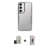 MARSİLYAN™- Galaxy S24 Kılıf Akış Çizgi Koleksiyonu - Siyah Bilvis 3D Cam Ekran Koruyucu + Bilvis Titan Kamera Lens - TMGI