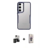 MARSİLYAN™- Galaxy S24 Kılıf Akış Çizgi Koleksiyonu - Siyah Bilvis 3D Cam Ekran Koruyucu + PVD Metal Kamera Lens - SH
