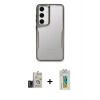 MARSİLYAN™- Galaxy S24 Kılıf Akış Çizgi Koleksiyonu - Siyah Polymer Nano Ekran Koruyucu + Bilvis Titan Kamera Lens - TMGI