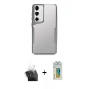MARSİLYAN™- Galaxy S24 Kılıf Akış Çizgi Koleksiyonu - Siyah Polymer Nano Ekran Koruyucu + Kamera Lens Koruma Cam - SF