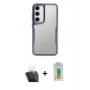 MARSİLYAN™- Galaxy S24 Kılıf Akış Çizgi Koleksiyonu - Siyah Polymer Nano Ekran Koruyucu + Kamera Lens Koruma Cam - SF