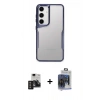 MARSİLYAN™- Galaxy S24 Kılıf Akış Çizgi Koleksiyonu - Siyah Vanessa Magic Cam + PVD Metal Kamera Lens - TNGI