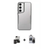 MARSİLYAN™- Galaxy S24 Kılıf Akış Çizgi Koleksiyonu - Siyah Vanessa Magic Hayalet Cam + PVD Metal Kamera Lens - DNMR