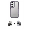 MARSİLYAN™- Galaxy S24 Kılıf Akış Çizgi Koleksiyonu - Siyah Vanessa Magic Hayalet Cam + PVD Metal Kamera Lens - DNMR