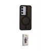 MARSİLYAN™- Galaxy S24 Kılıf Akış Form - Siyah Bilvis 3D Cam Ekran Koruyucu