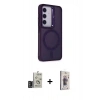 MARSİLYAN™- Galaxy S24 Kılıf Akış Form - Siyah Bilvis 3D Cam Ekran Koruyucu + Bilvis Titan Kamera Lens - DNMR