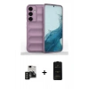 MARSİLYAN™- Galaxy S24 Kılıf Atlas Koleksiyonu - Siyah 6D Antistatik Mat Seramik Hayalet Nano Ekran Koruyucu + PVD Metal Kamera Lens - SH