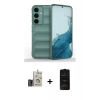 MARSİLYAN™- Galaxy S24 Kılıf Atlas Koleksiyonu - Siyah 6D Antistatik Mat Seramik Hayalet Nano Ekran Koruyucu + Bilvis Titan Kamera Lens - GD