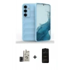 MARSİLYAN™- Galaxy S24 Kılıf Atlas Koleksiyonu - Siyah 6D Antistatik Mat Seramik Hayalet Nano Ekran Koruyucu + Bilvis Titan Kamera Lens - SH