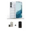 MARSİLYAN™- Galaxy S24 Kılıf Atlas Koleksiyonu - Siyah 6D Antistatik Mat Seramik Hayalet Nano Ekran Koruyucu + Bilvis Titan Kamera Lens - GD