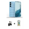 MARSİLYAN™- Galaxy S24 Kılıf Atlas Koleksiyonu - Siyah Polymer Nano Ekran Koruyucu + PVD Metal Kamera Lens - DNMR