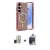 MARSİLYAN™- Galaxy S24 Kılıf Eksen Çizgi - Siyah Vanessa Magic Cam + Bilvis Titan Kamera Lens - GD