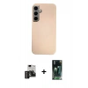 MARSİLYAN™- Galaxy S24 Kılıf Eksen Prime - Şeffaf 360 Full Body Arka Koruyucu + PVD Metal Kamera Lens - DNMR