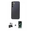MARSİLYAN™- Galaxy S24 Kılıf Eksen Prime - Şeffaf 360 Full Body Arka Koruyucu + PVD Metal Kamera Lens - DNMR