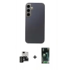 MARSİLYAN™- Galaxy S24 Kılıf Eksen Prime - Şeffaf 360 Full Body Arka Koruyucu + PVD Metal Kamera Lens - SH